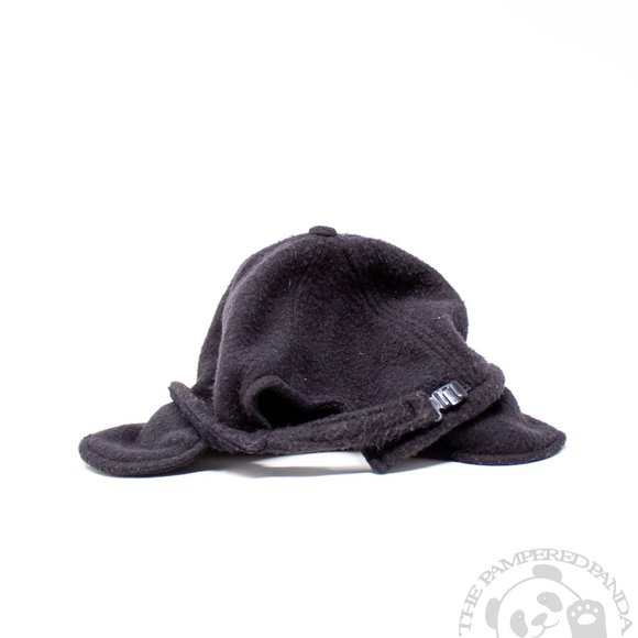 Gap Mens Charcoal Black Cotton-Polyester Blend Elmur Fud Ear Flap Winter Hat M/L - Picture 2 of 4